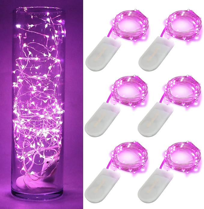 OakHaomie 6 Pack Fairy Lights Battery Operated No Remote LED Starry String