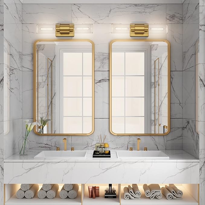 Tipace Bathroom Vanity Light Fixtures, Indoor Gold Wall Lights