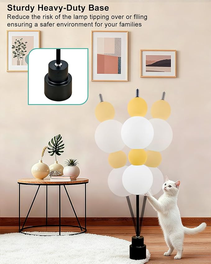 Yellow Globe Floor Lamp
