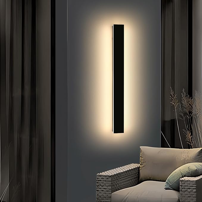 Modern Outdoor Wall Sconce, 47inch LED Wall Mounted Light, 3000K Warm White