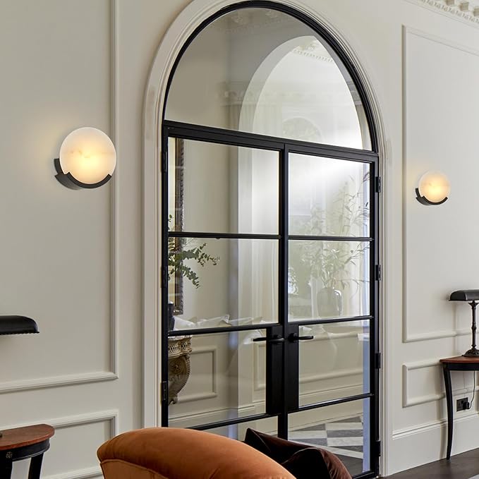 1-Light Black Modern Wall Sconces