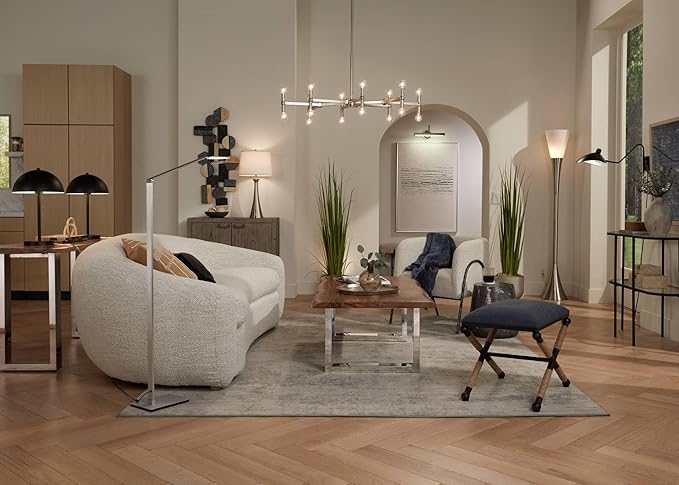 Possini Euro Design Piazza Modern Chic Torchiere Floor Lamp Standing 72 1/2"