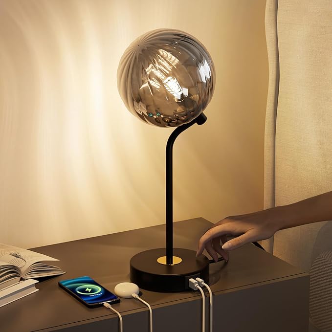 M14-2 Metro Sphere Glass Table Lamp
