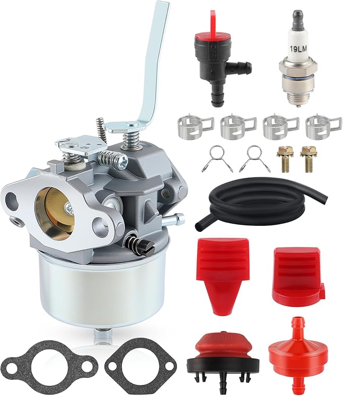 H35 Carburetor 632114 with Fuel Filter Fuel Line for Tecumseh H35 4 Cycle Horizontal Engine for Toro 38035 Snow Blower Carburetor Replacement