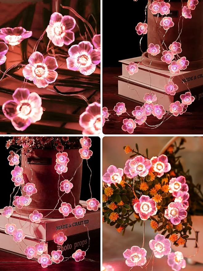 Cherry Blossom Flower String Lights