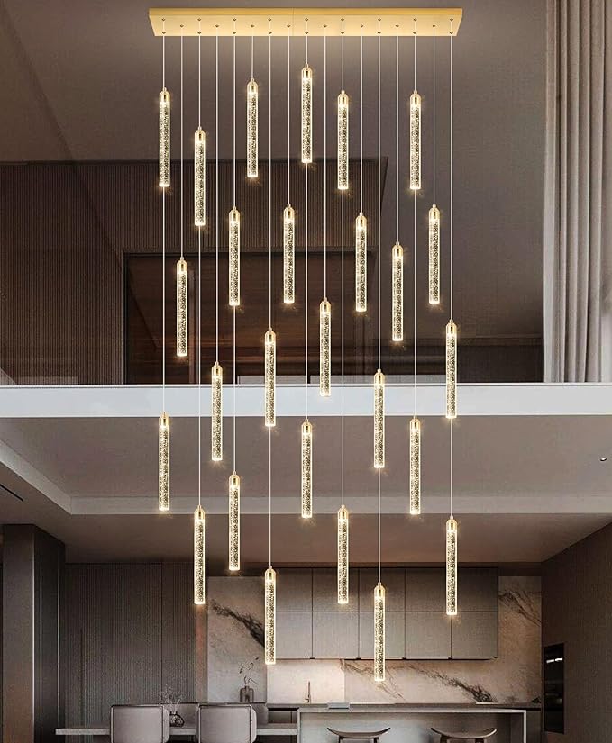 Rectangular Chandeliers 26-Lights Long Light