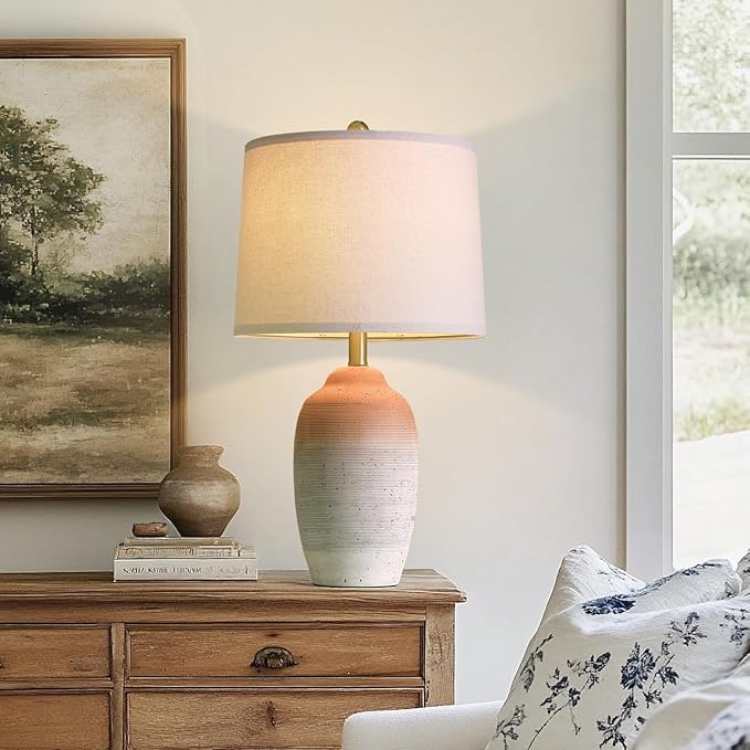 24.5" Vintage Ceramic Table Lamp
