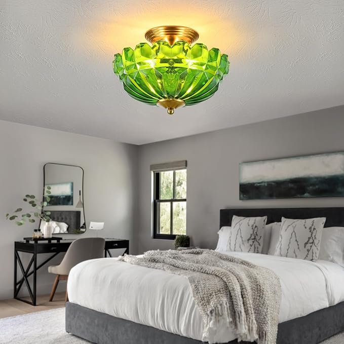 Semi Flush Mount Ceiling Light, 3-Light Kitchen Ceiling Lighting Fixtures