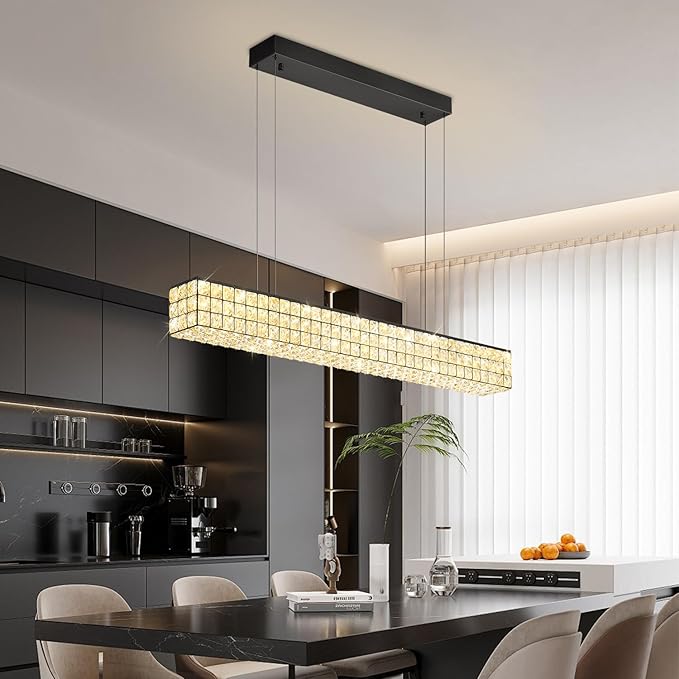 Rectangle Crystal Chandelier Modern Crystal Chandelier Black Rectangular