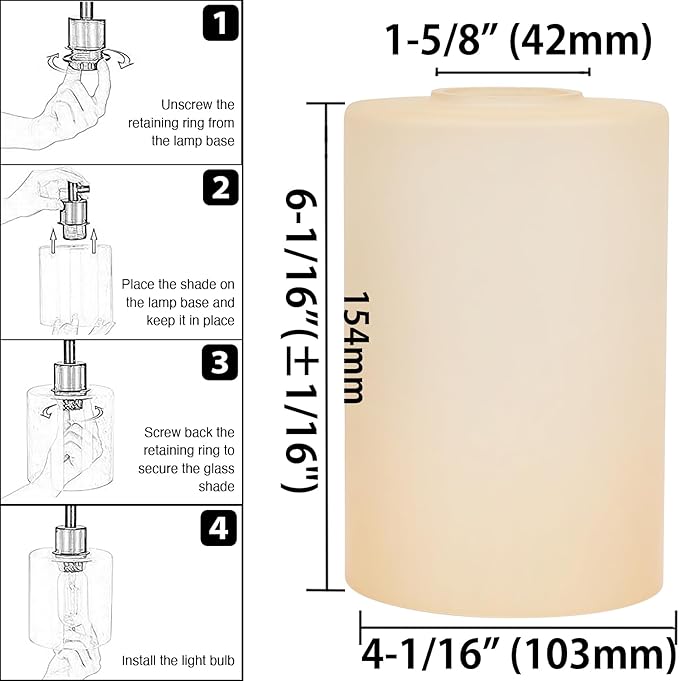 Glass Lamp Shade Replacement Globe & Cover