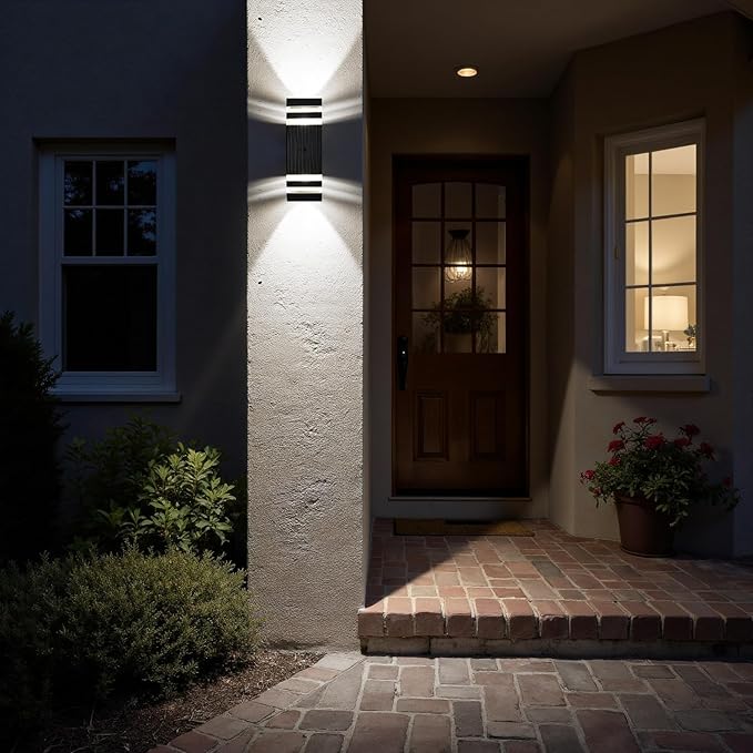 Motion Sensor Outdoor Wall Lights, Cold Light