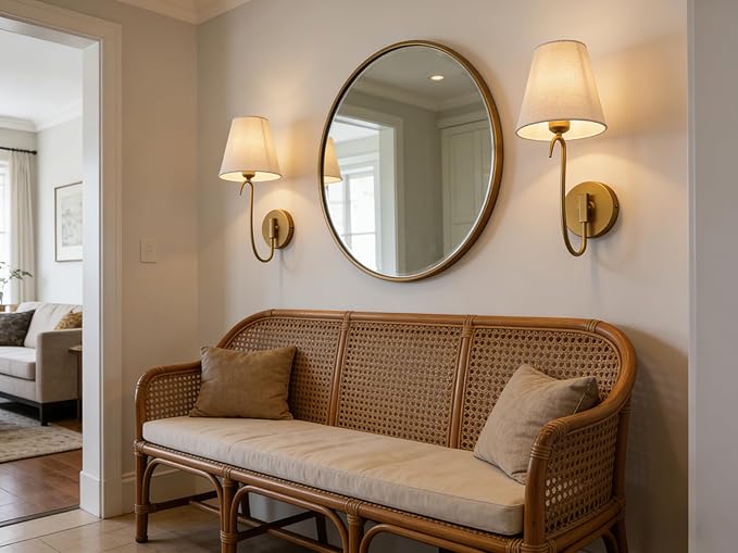 PERMO Antique Gold Wall Sconce