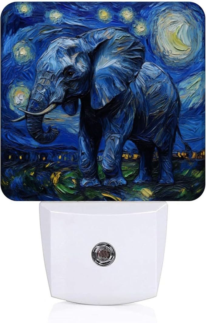 Lights by Night Decorative LED Night Light, Starry Night Elephant Night Lights