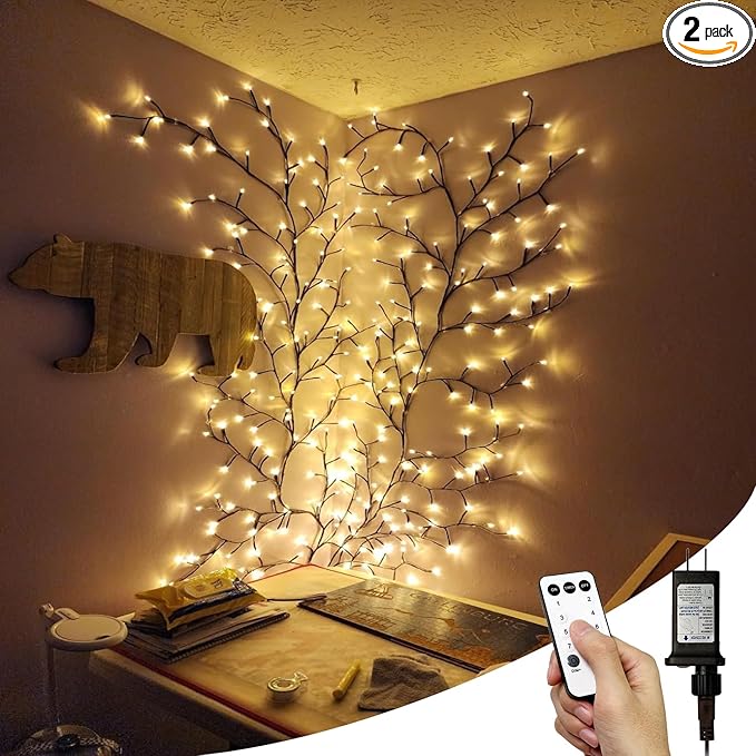 2Pcs Enchanted Willow Vine Lights