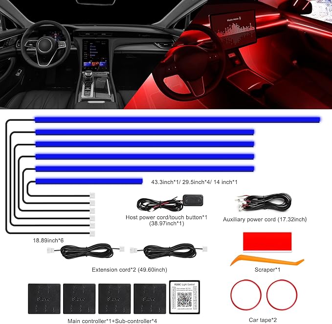 Acrylic Interior Car LED Strip Light