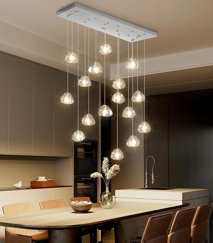 Brushed Nickel Rectangular Chandeliers