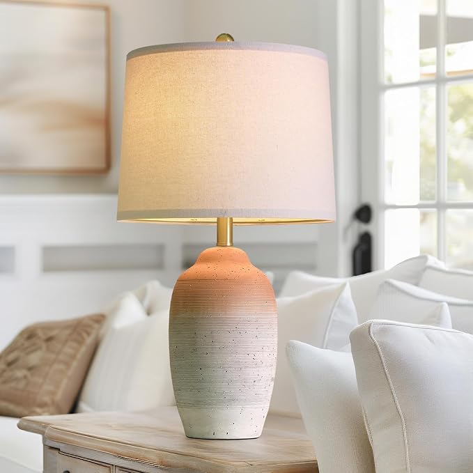 24.5" Vintage Ceramic Table Lamp
