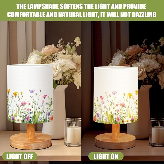 VIHOSE Wild Flower Kids Table Lamp