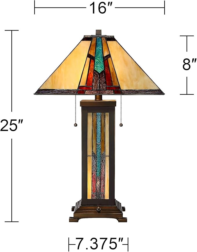 Robert Louis Tiffany Ranier Mission Tiffany Style Table Lamp