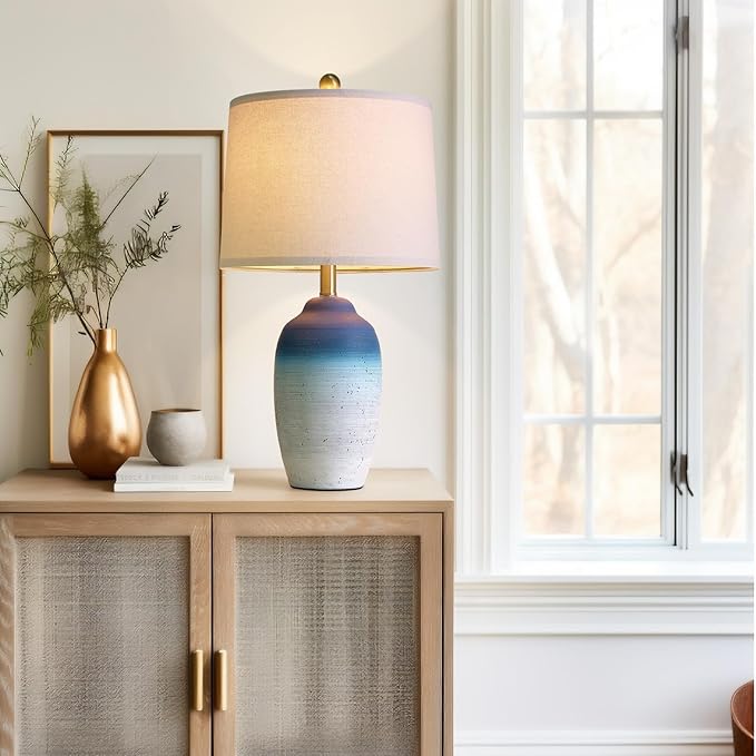 24.5" Vintage Ceramic Table Lamp