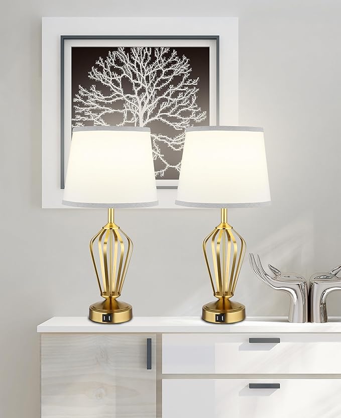 Touch Table Lamps Set of 2, nightstand lamp