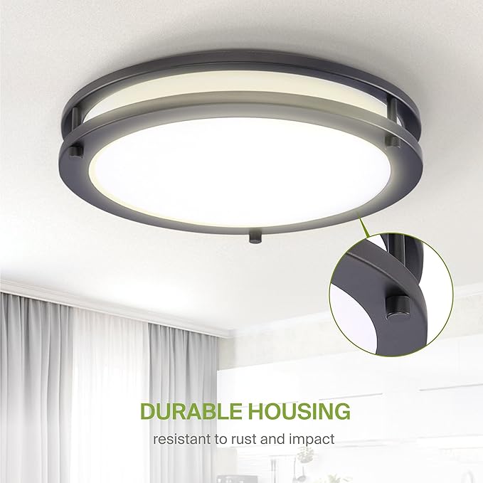 ASD LED 16" Round Flush Mount Lighting, Close to Ceiling Light Fixture | 3CCT