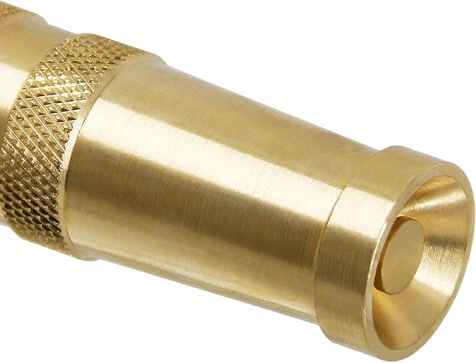 Triumpeek Solid Brass Hose Nozzle, 2 Pack 4" Heavy Duty Brass Garden Hose Nozzle with 10 Rubber Washers