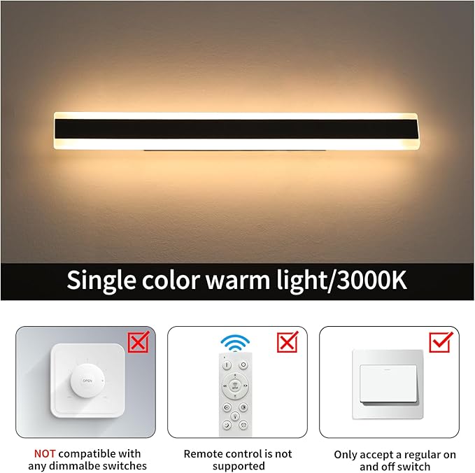 2 Pack Exterior Wall Light Fixture, 59inch Modern Outdoor Wall Sconce, IP65