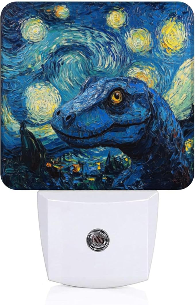 Lights by Night Decorative LED Night Light, Starry Night Funny Dinosaur Night