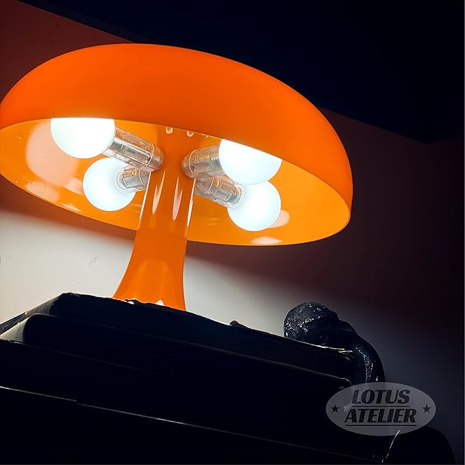 Lotus Atelier Orange Mushroom Lamp