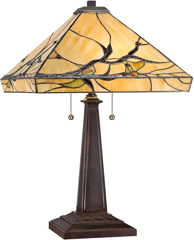 Robert Louis Tiffany Budding Branch Mission Tiffany Style Table Lamp 24" High