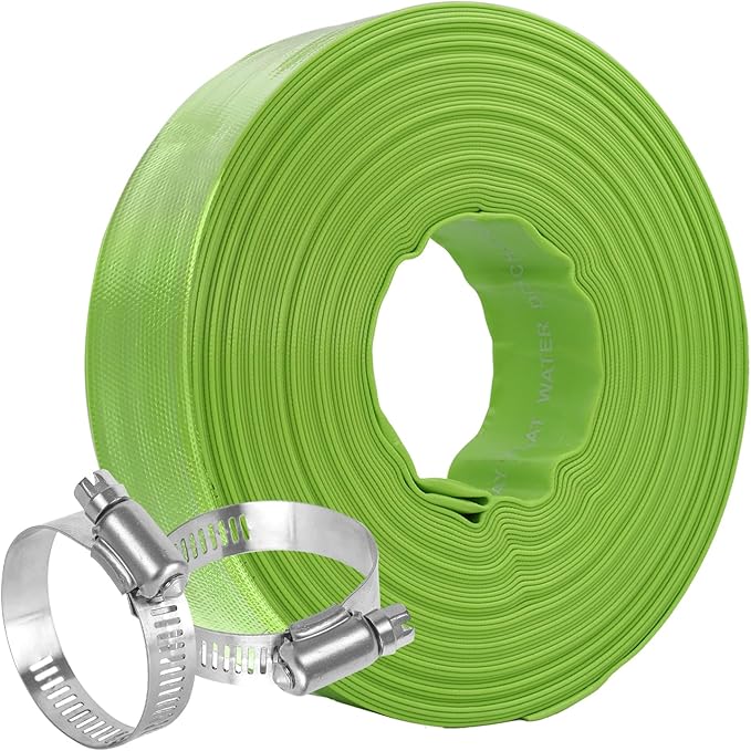 Eastrans 3'' x 100 FT Pool Backwash Hose with 2 Hose Clamps,Extra Heavy Duty Discharge Hose,Drain Hose for Swimming Pool,Super wear-resistant,weather blast,green