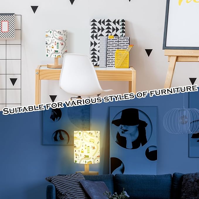 VIHOSE Transportation Kids Table Lamp