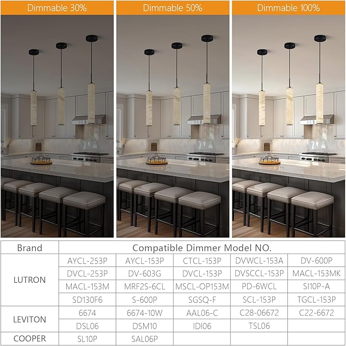 LMQNINE Natural Alabaster Pendant Lights