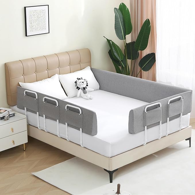 Bed Guard Rail for Toddlers, 59inch Foam Padded Side Rail for Queen King Twin Full Size Bed, Bedrail for Toddler, Bed Railing