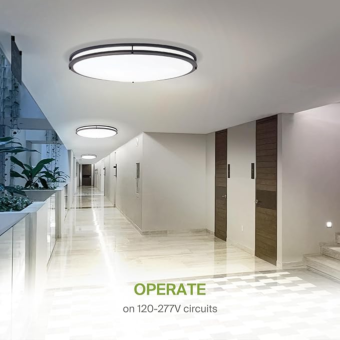 ASD LED 32" Oval Flush Mount Lighting, Close to Ceiling Light Fixture | 3CCT
