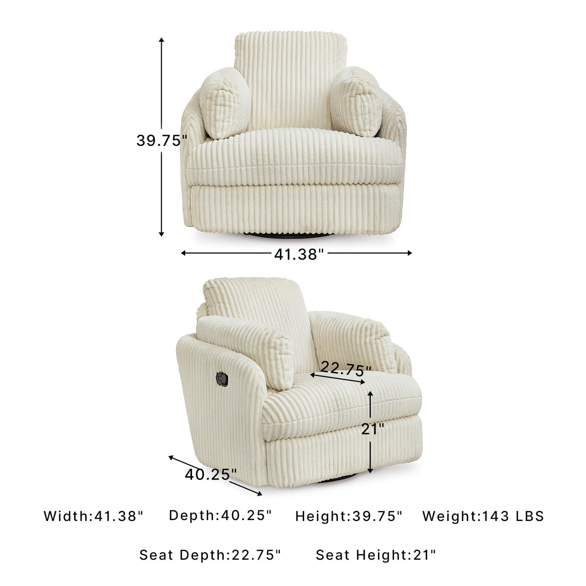 Oversized Swivel Glider Recliner
