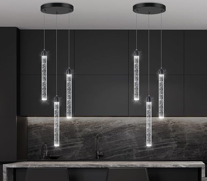 3 Light Black Pendant Lighting Mini Chandelier