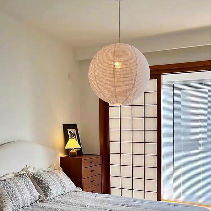 Large Hanging Lampshade 20INCH Can Replace White Paper Lanterns 2Pack Handmade