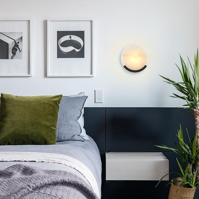 1-Light Black Modern Wall Sconces