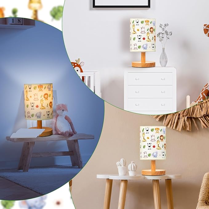 VIHOSE Safari Animal Kids Table Lamp
