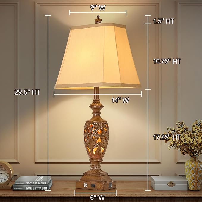 29.5"H Touch Control Traditional Table Lamp