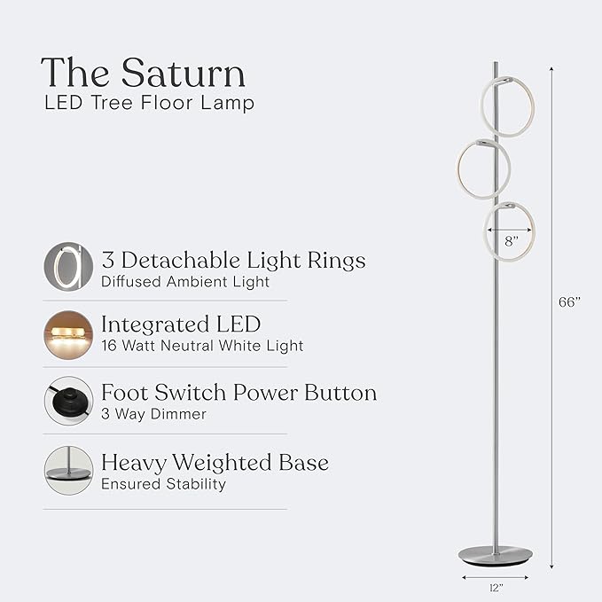 Brightech Saturn LED Tree Floor Lamp