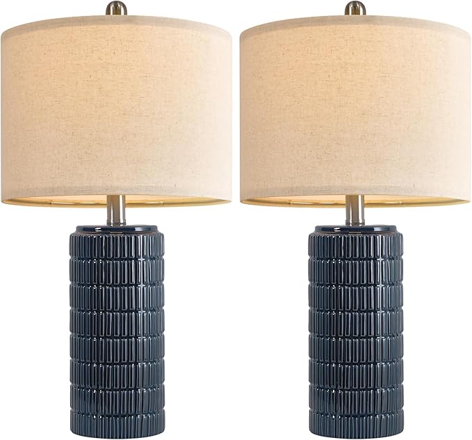 PoKat 24" Modern Ceramic Table Lamps Set of 2