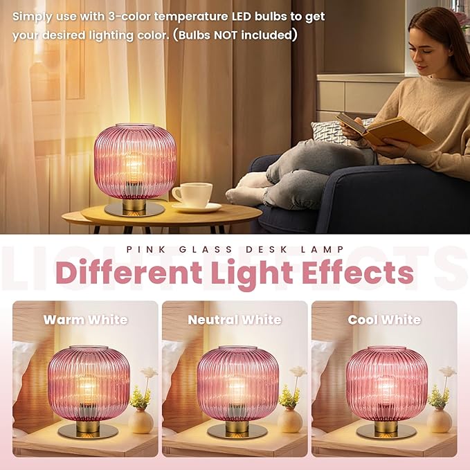 Small Bedside Table Lamp, Modern Bedroom Nightstand Lamp Living Room Side Table
