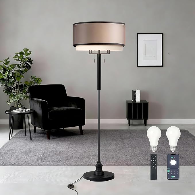 High-end Floor Lamps, Dimmable Standing Light, 3 Color Temperatures, Stepless