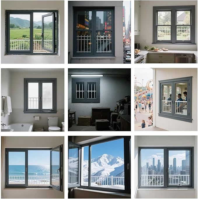 40x25in 36x16in 20x12in Window for Houses, Basement Replacement Windows Aluminum Sliding Window White/Black for Bathroom/Shed/Chicken Coop(White,39x15in)