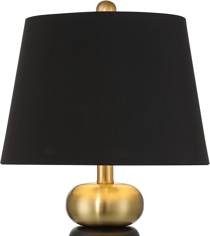 360 Lighting Anthem 21 3/4" High Small Modern Accent Table Lamp Black Gold