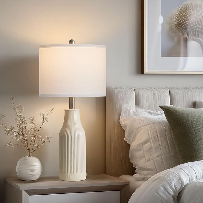 24.5" Modern Ceramic Table Lamp