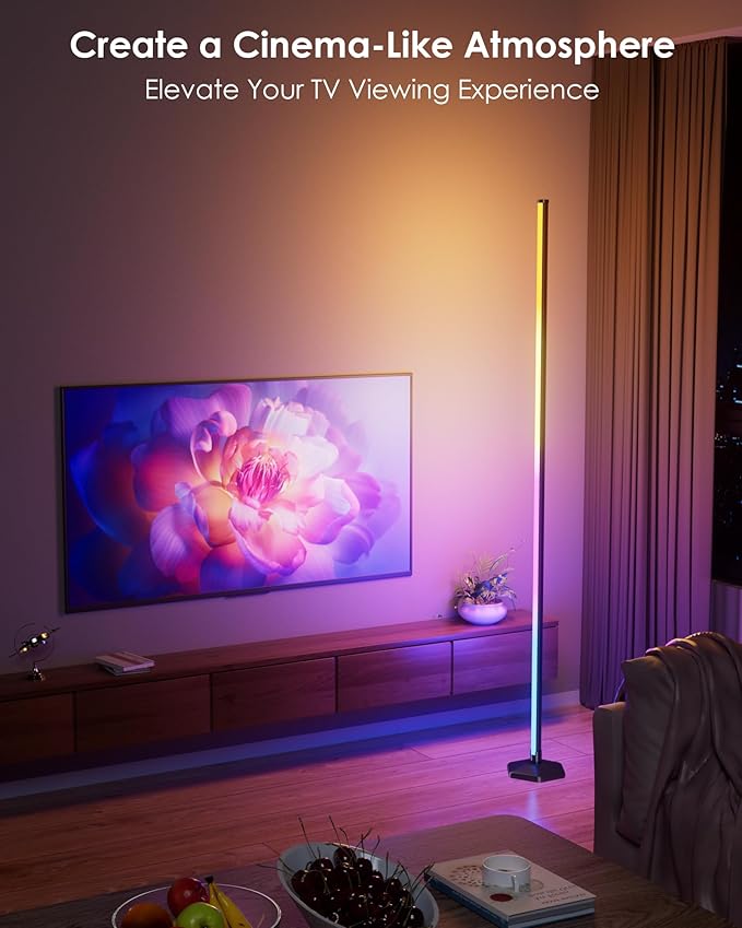 Corner Floor Lamp, Dimmable LED Corner Lamp